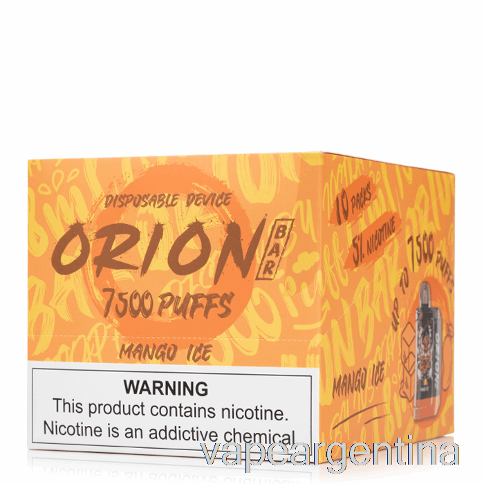 [paquete De 10] Vape Perdido Orion Bar 7500 Vape Desechable Argentina
